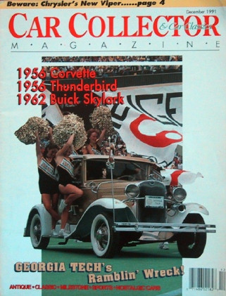 CAR COLLECTOR & CAR CLASSICS 1991 DEC - '56 VETTE, VIPER, '62 SKYLARK, TRABANT